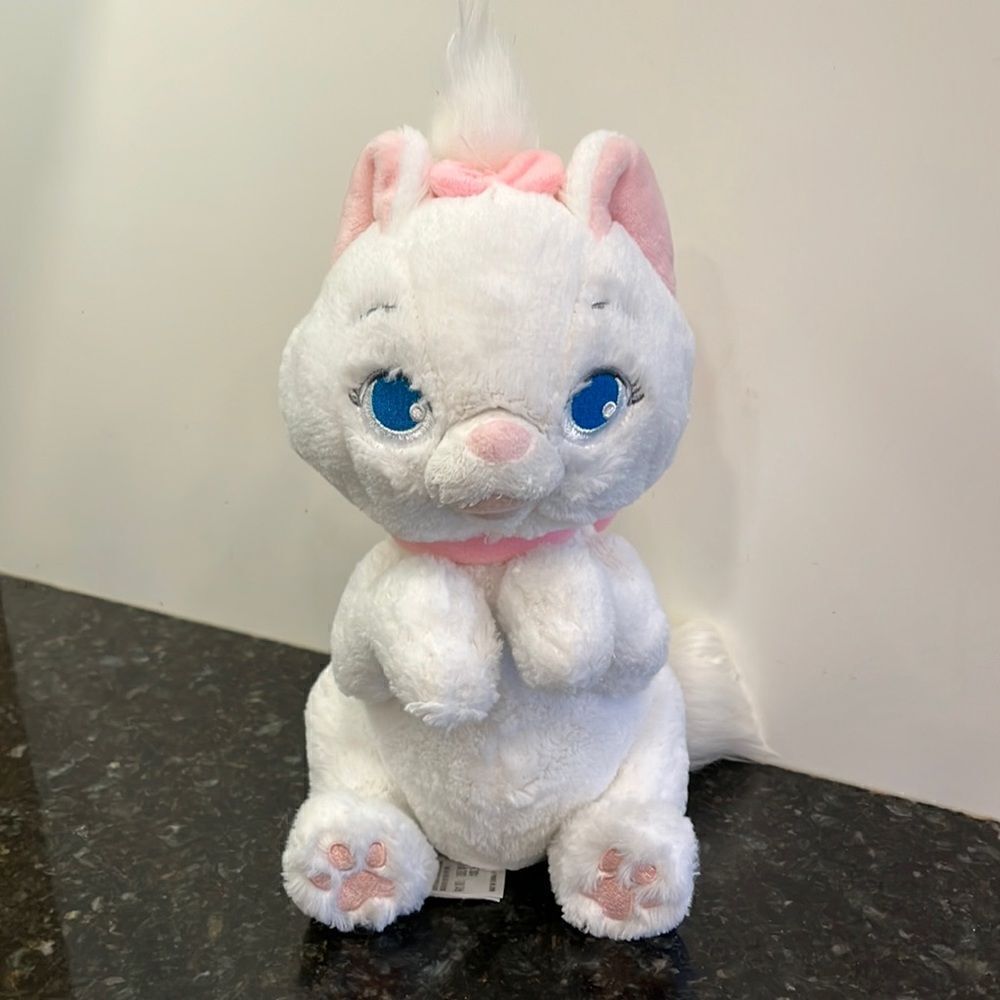 Disney Parks Babies Marie Aristocats Baby Plush Size  10"